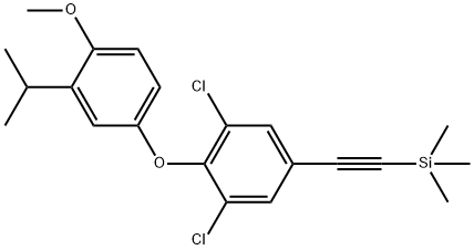 ((3,5-디클로로-4-(3-이소프로필-4-메톡시페녹시)페닐)에티닐)트리메틸실란 구조식 이미지