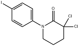3,3-디클로로-1-(4-요오도페닐)피페리딘-2-온 구조식 이미지