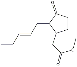 Methyl (2-pent-2-enyl-3-oxo-1-cyclopentyl)acetate Structure