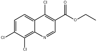 4,7,8-트리클로로퀴놀린-3-카르복실산에틸에스테르 구조식 이미지