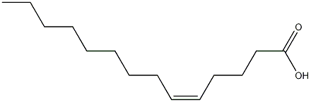 (Z)-5-Tetradecenoic acid Structure