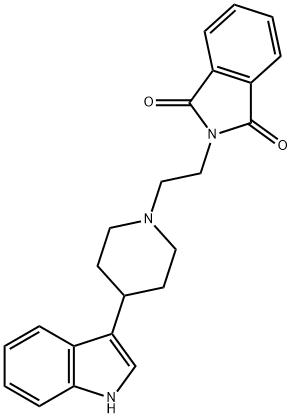 2-[2-[4-(1H-Indol-3-yl)-1-piperidinyl]ethyl]-1H-isoindole-1,3(2H)-dione 구조식 이미지