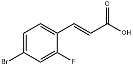 trans-4-Bromo-2-fluorocinnamicacid Structure