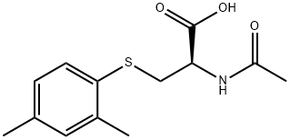 N-아세틸-S-(2,4-디메틸벤젠)-L-시스테인 구조식 이미지