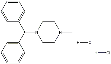 Piperazine, 1-diphenylmethyl-4-methyl-, dihydrochloride 구조식 이미지