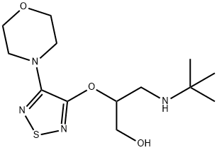 1-Propanol,3-[(1,1-dimethylethyl)amino]-2-[[4-(4-morpholinyl)-1,2,5-thiadiazol-3-yl]-oxy]- Structure