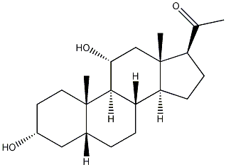 3alpha,11alpha-Dihydroxy-5beta-pregnan-20-one 구조식 이미지
