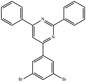 4-(3,5-Dibromophenyl)-2,6-diphenylpyrimidine 구조식 이미지