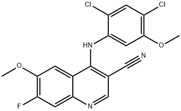 622369-46-4 4-[(2,4-Dichloro-5-methoxyphenyl)amino]-7-fluoro-6-methoxy-3-quinolinecarbonitrile