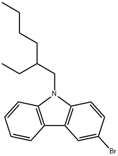 9-(2'-Ethylhexyl)-3-bromocarbazole 구조식 이미지