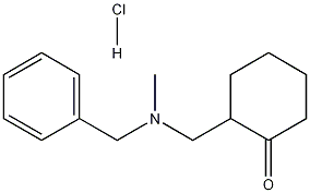 2-[(N-Benzyl-N-methyl)aminomethyl]cyclohexanone, Hydrochloride Structure