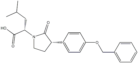 (S)-2-((S)-3-(4-(benzyloxy)phenyl)-2-oxopyrrolidin-1-yl)-4-methylpentanoic acid Structure
