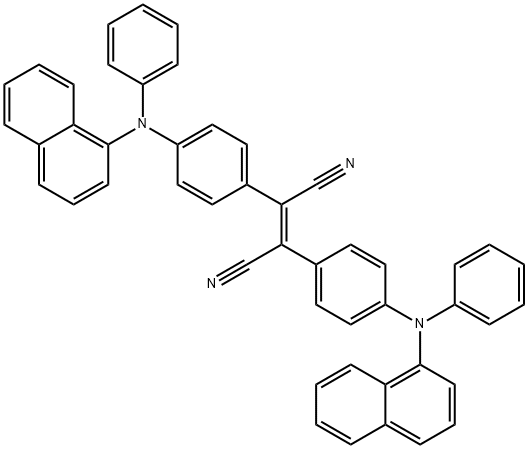 2,3-Bis[4-(1-naphthalenylphenylamino)phenyl]fumaronitrile 구조식 이미지