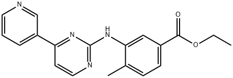 4-Methyl-3-[[4-(3-pyridinyl)-2-pyrimidinyl]amino]benzoic acid ethyl ester 구조식 이미지