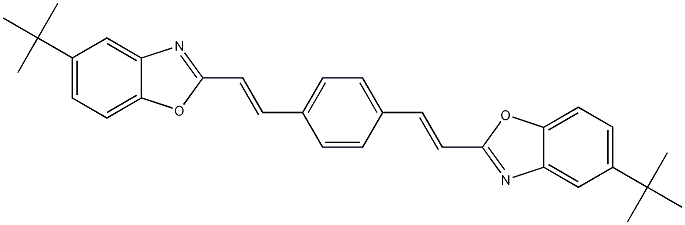 5-tert-Butyl-2-(2-(4-(2-(5-tert-butylbenzoxazol-2-yl)vinyl)phenyl)vinyl)benzoxazole Structure