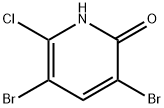 3,5-Dibromo-6-chloro-2-hydroxypyridine 구조식 이미지