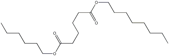 Hexanedioic acid, hexyl octyl ester Structure