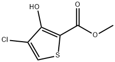 메틸4-클로로-3-하이드록시티오펜-2-카복실레이트 구조식 이미지