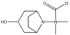 8-Azabicyclo(3.2.1)octan-3-ol, 8-methyl-methylcarbamate (ester), exo- Structure