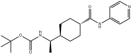 (1R)-trans-4-[N-Boc-1-aminoethyl]-N-4-pyridinyl-cyclohexanecarboxamide 구조식 이미지