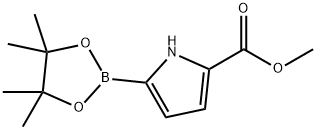 Methyl5-(4,4,5,5-tetramethyl-1,3,2-dioxaborolan-2-yl)-1H-pyrrole-2-carboxylate 구조식 이미지