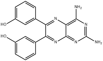 3,3'-(2,4-Diamino-6,7-pteridinediyl)bisphenol 구조식 이미지