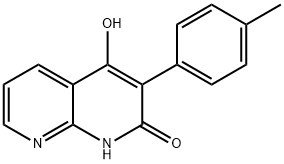 4-Hydroxy-3-(4-methylphenyl)-1,8-naphthyridin-2(1H)-one Structure