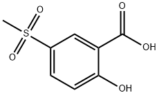 2-하이드록시-5-(메틸설포닐)벤조산 구조식 이미지