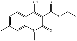 ethyl 4-hydroxy-1,7-dimethyl-2-oxo-1,2-dihydro-1,8-naphthyridine-3-carboxylate 구조식 이미지