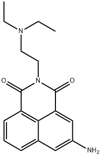3-아미노-N-(2-디에틸아미노에틸)-1,8-나프탈이미드 구조식 이미지