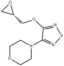 (S)-4-[4-(Oxiranylmethoxy)-1,2,5-thiadiazol-3-yl]morpholine 구조식 이미지