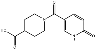 1-[(6-oxo-1,6-dihydropyridin-3-yl)carbonyl]piperidine-4-carboxylic acid Structure