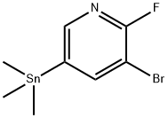 3-Bromo-2-fluoro-5-(trimethylstannyl)-pyridine Structure