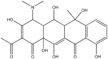 4,4a,5,5a,6,12a-Hexahydro-2-acetyl-4-(dimethylamino)-3,5,6,10,12,12a-hexahydroxy-6-methyl-1,11-naphthacenedione 구조식 이미지