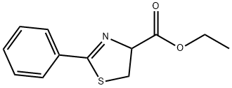 에틸2-페닐-4,5-디히드로티아졸-4-카르복실레이트 구조식 이미지