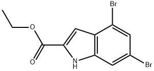 4,6-Dibromo-1H-indole-2-carboxylic acid ethyl ester Structure