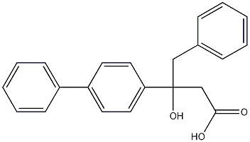 (-)-3-(4-Biphenylyl)-3-hydroxy-4-phenylbutyric acid Structure