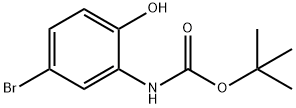 (5-Bromo-2-hydroxyphenyl)carbamic acid tert-butyl ester 구조식 이미지
