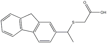 Acetic acid, ((1-(9H-fluoren-2-yl)ethyl)thio)-, (+)- Structure