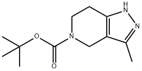 tert-Butyl 3-methyl-6,7-dihydro-1H-pyrazolo[4,3-c]pyridine-5(4H)-carboxylate 구조식 이미지