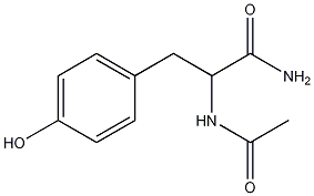 2-Acetylamino-3-(4-hydroxy-phenyl)-propionamide Structure