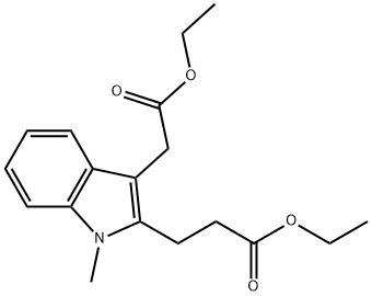 Ethyl3-(3-(2-ethoxy-2-oxoethyl)-1-methyl-1H-indol-2-yl)propanoate Structure