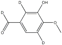 3-하이드록시-4-메톡시벤즈알데히드-d3 구조식 이미지