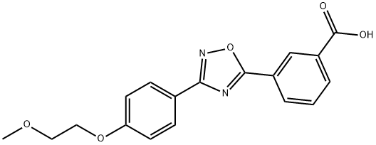 3-(3-(4-(2-methoxyethoxy)phenyl)-1,2,4-oxadiazol-5-yl)benzoic acid Structure