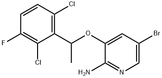 5-bromo-3-(1-(2,6-dichloro-3-fluorophenyl)ethoxy)pyridin-2-amine Structure