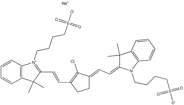 2-[2-[2-Chloro-3-[2-[1,3-dihydro-3,3-dimethyl-1-(4-sulfobutyl)-2H-indol-2-ylidene]ethylidene]-1-cyclopenten-1-yl]ethenyl]-3,3-dimethyl-1-(4-sulfobutyl)-3H-indolium inner salt sodium salt Structure