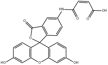 Fluoresceinamine Maleic Acid Monoamide 구조식 이미지