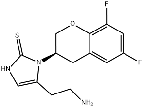 (R)-5-(2-Aminoethyl)-1-(6,8-difluorochroman-3-yl)-1,3-dihydroimidazole-2-thione Structure