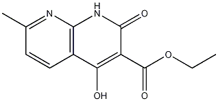 ethyl 4-hydroxy-7-methyl-2-oxo-1,2-dihydro-1,8-naphthyridine-3-carboxylate 구조식 이미지