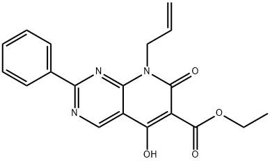 ethyl 8-allyl-5-hydroxy-7-oxo-2-phenyl-7,8-dihydropyrido[2,3-d]pyrimidine-6-carboxylate 구조식 이미지